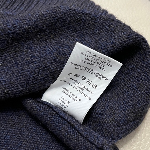 NWT - Frank & Oak V Neck Yak Wool Merino Wool Blended Women’s Sweater - XL - Picture 6 of 8